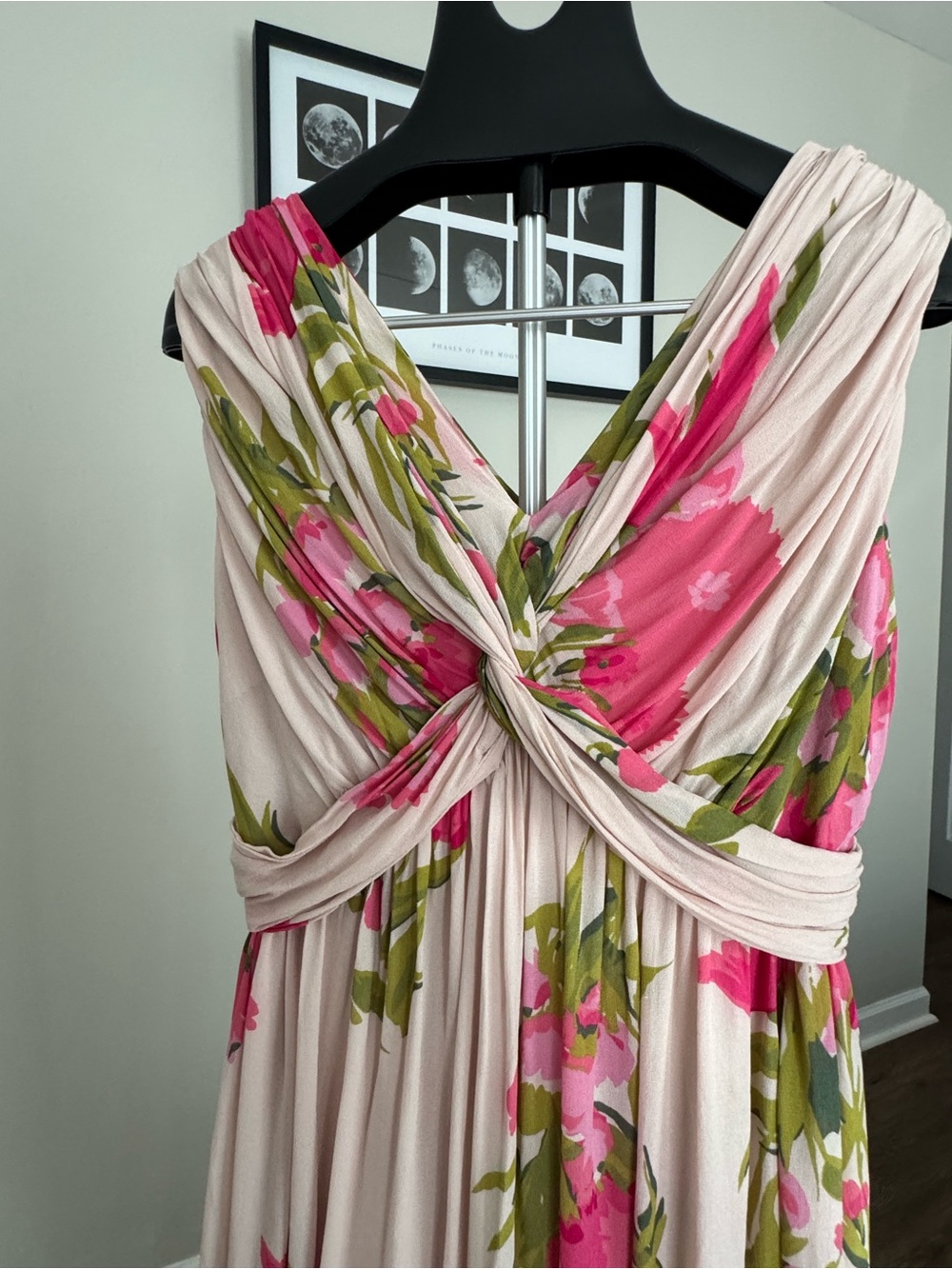 Boden Peony Maxi Dress with Twist Bodice 16R - Picture 4 of 6